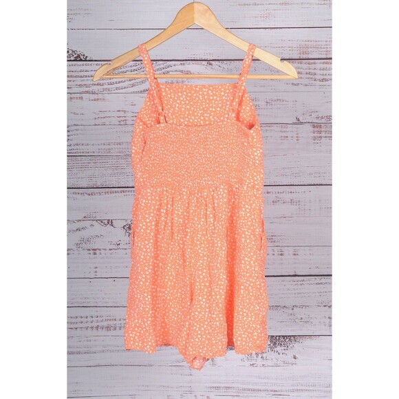 Old Navy Orange Floral Pull on Romper Adjustable Straps Size XS - Picture 2 of 3
